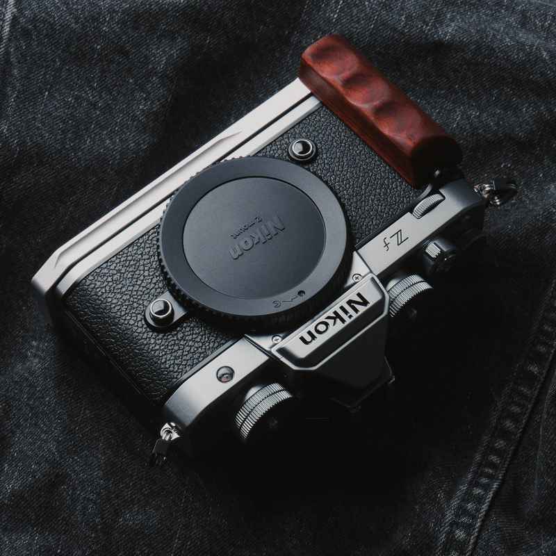 Silver Nikon ZF Handgrip Wood KC Design - iWoodStore