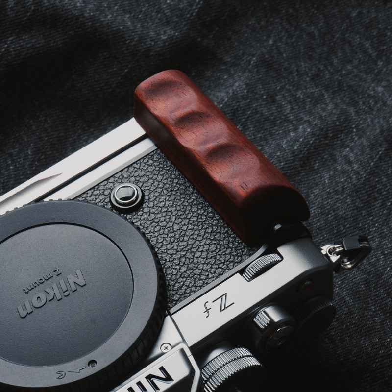 Silver Nikon ZF Handgrip Wood KC Design - iWoodStore