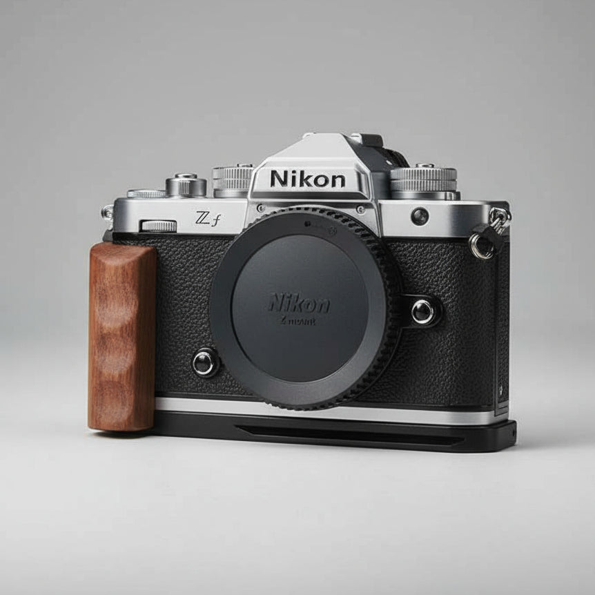 シルキー　ワンドロップ Wooden Hand Grip for Silver Nikon Zf – Premium Ergonomic Grip