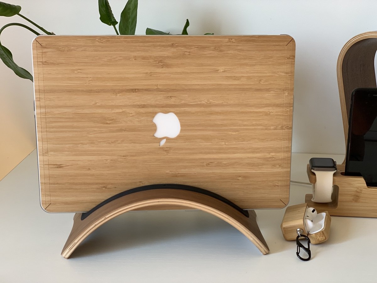 U Shaped Vertical MacBook Holder - iWoodStore