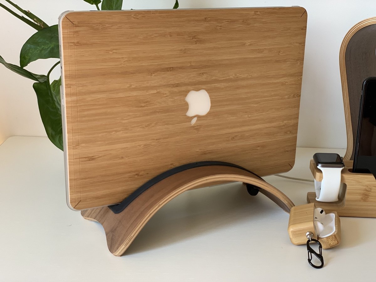 U Shaped Vertical MacBook Holder - iWoodStore