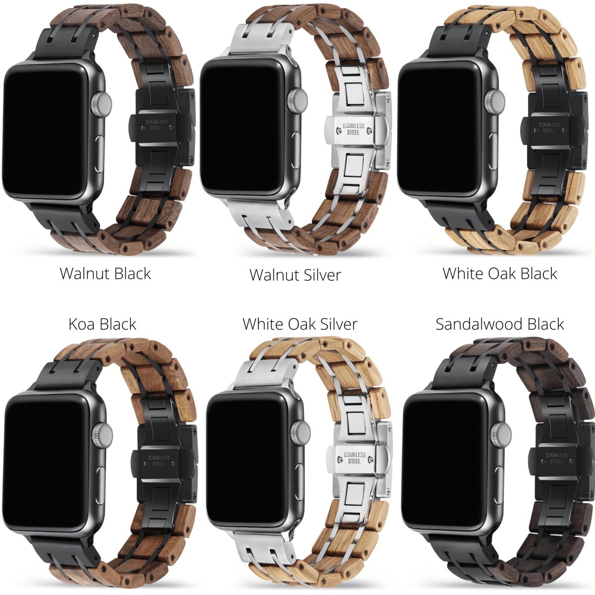 Walnut Black Apple Watch Band - iWoodStore