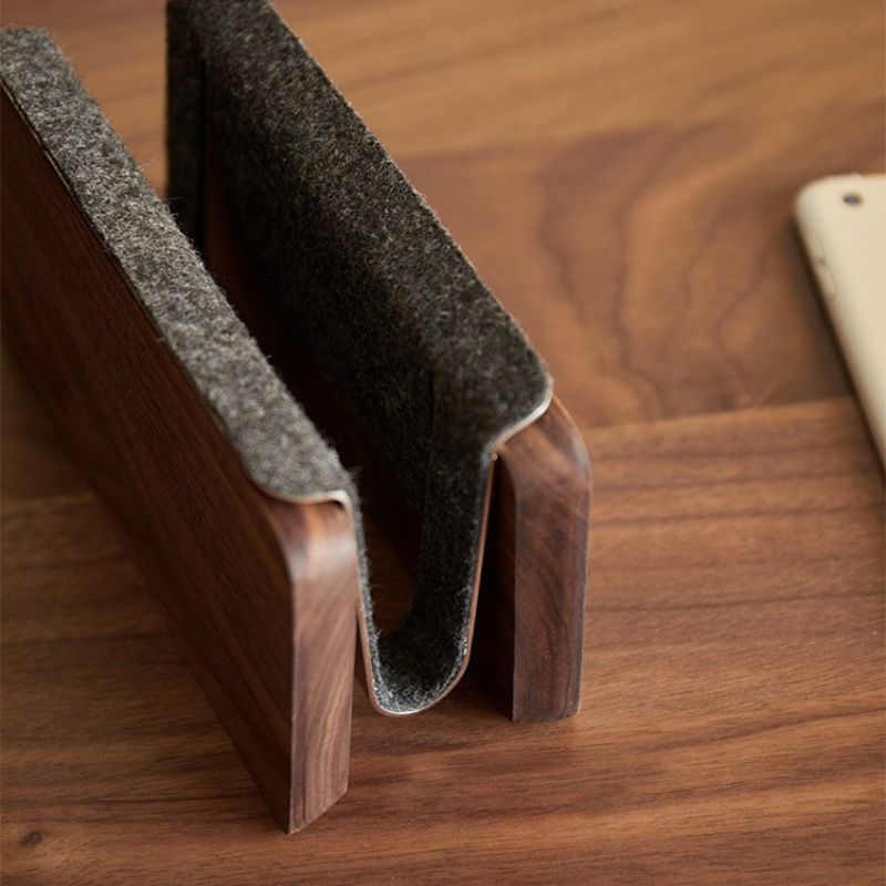 Wood Laptop Vertical Stand for Desk - iWoodStore