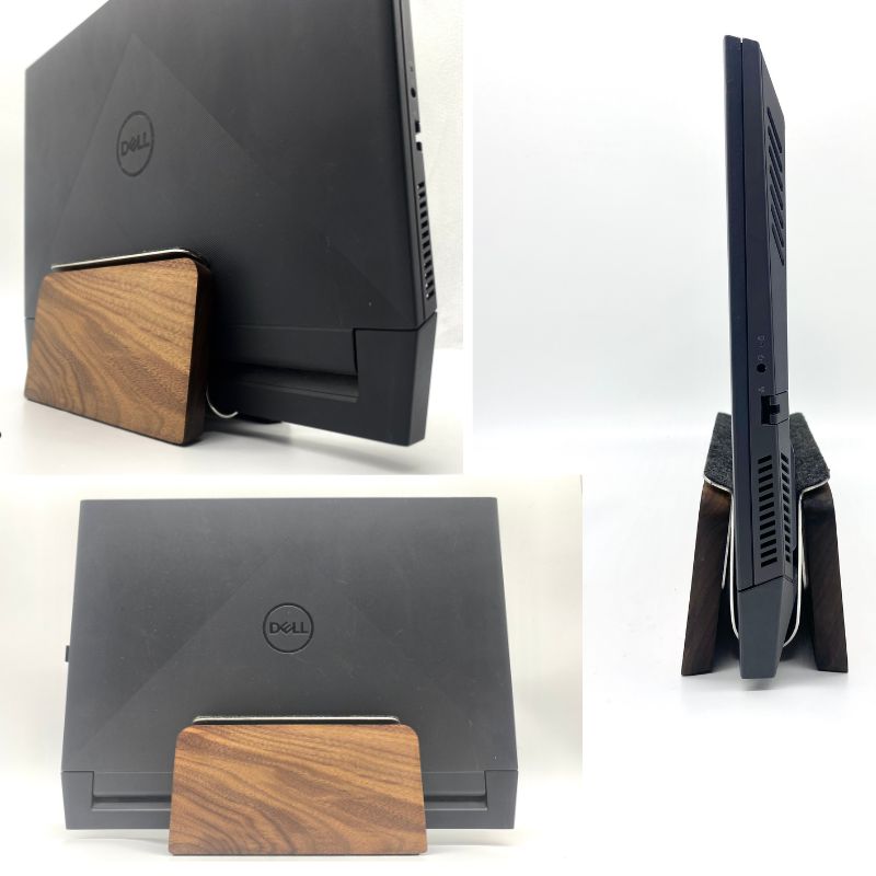 Wood Laptop Vertical Stand for Desk - iWoodStore