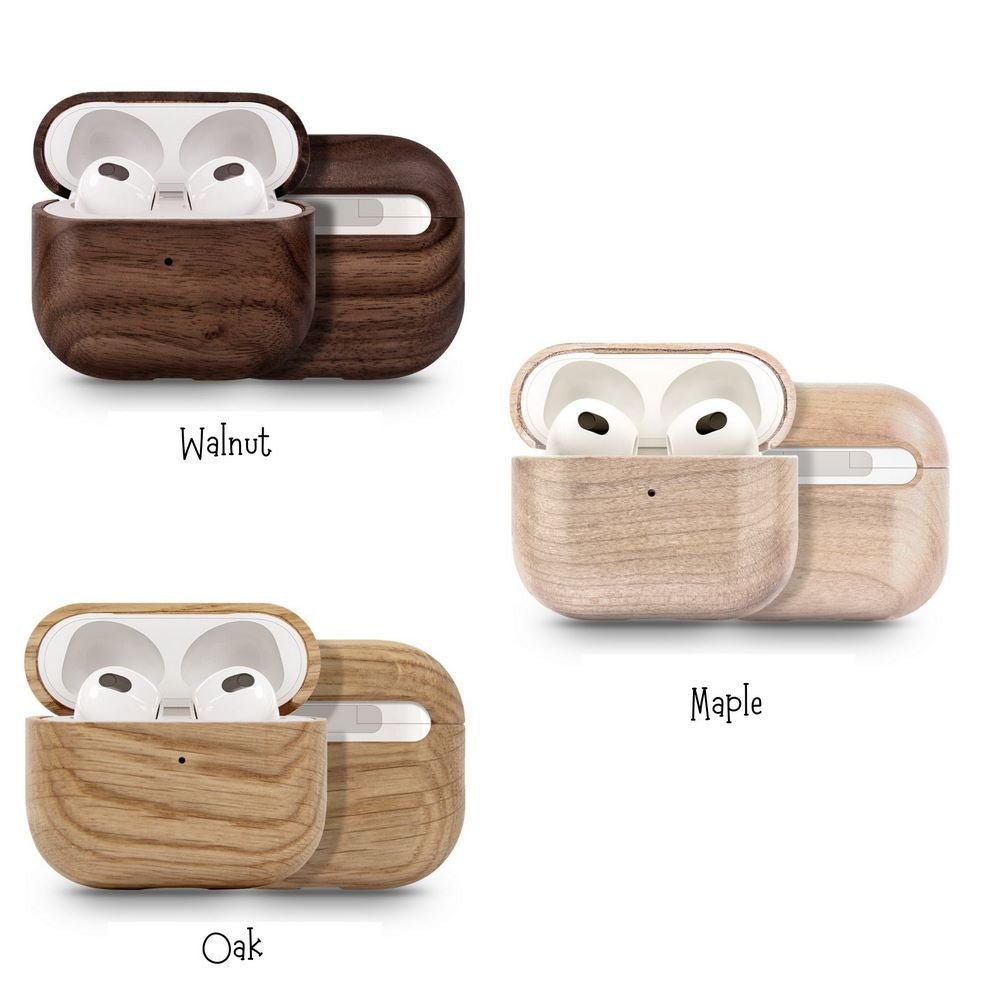 Apple AirPods 3用ハンドメイド木製ケース：プレミアムな保護力