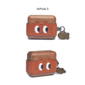 Wooden AirPods Case Cover Cute Cat Eyes - iWoodStore