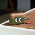 Wooden AirPods Case Cover Cute Cat Eyes - iWoodStore