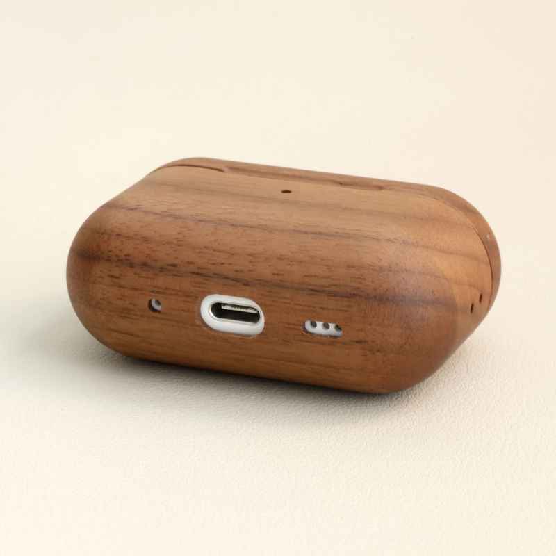 Apple AirPods全シリーズ対応の木製保護ケース
