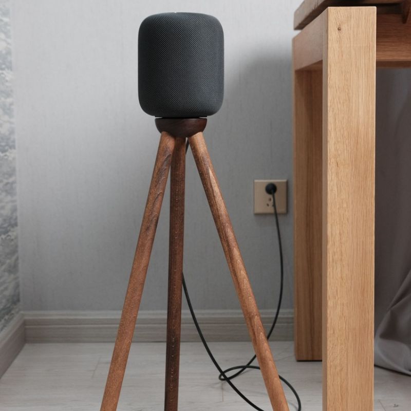 Wooden Apple HomePod Stand - iWoodStore