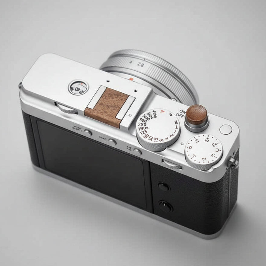 Wooden Fuji XE5 Hot Shoe Shutter Button Cover Set - iWoodStore