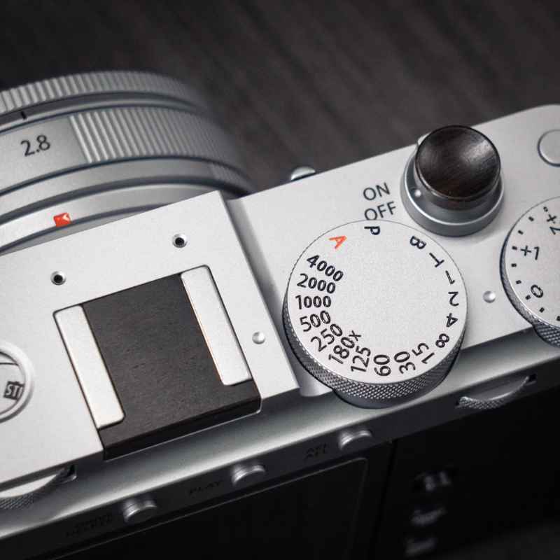 Wooden Fuji XE5 Hot Shoe & Shutter Button Cover Set | iWoodStore