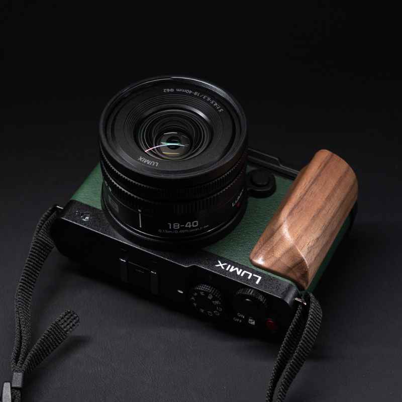 Lumix S9用木製L字グリップ | ウォールナット＆エボニー