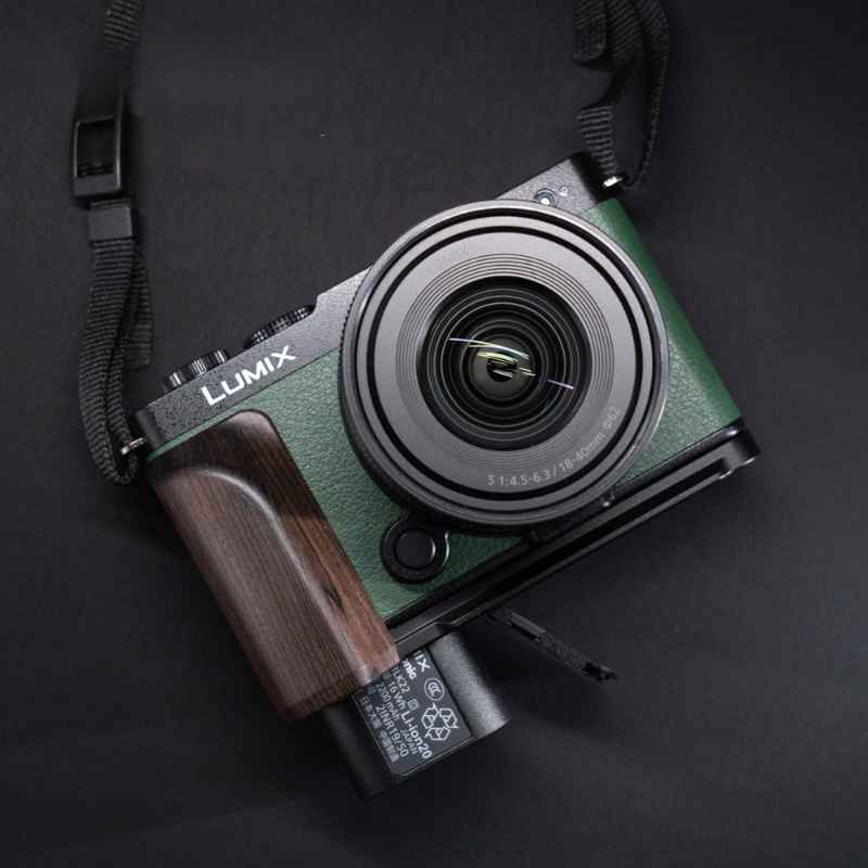 Lumix S9用木製L字グリップ | ウォールナット＆エボニー