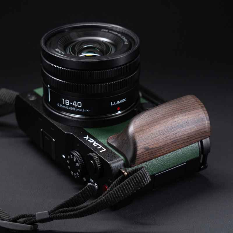 Lumix S9用木製L字グリップ | ウォールナット＆エボニー