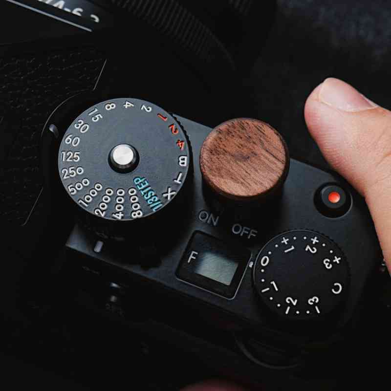 Wooden Nikon Leica Shutter Release Button Large 15mm - iWoodStore