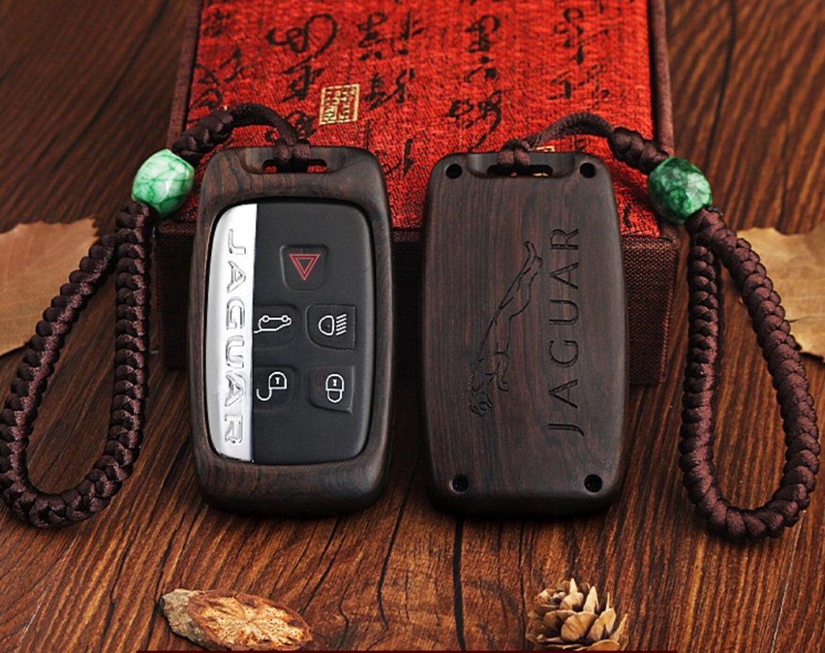 Wooden Shell Key Case Cover for Land Rover Range Rover Jaguar - iWoodStore