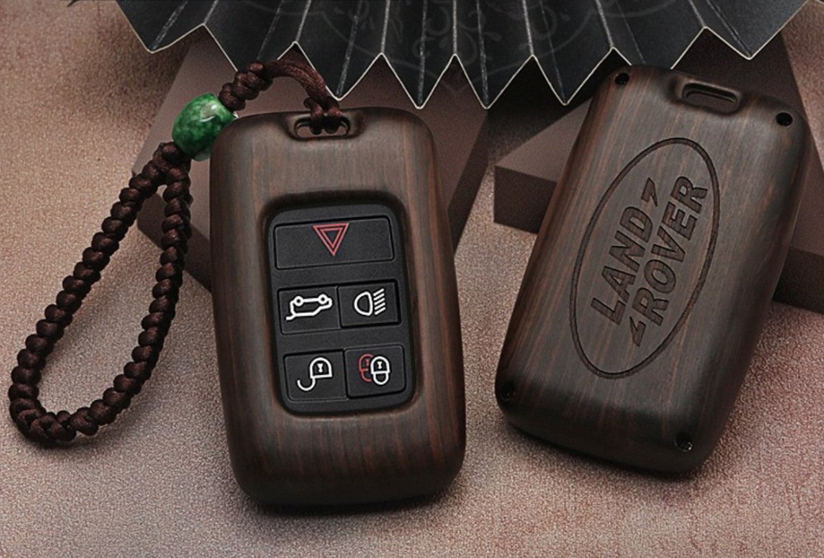 Wooden Shell Key Case Cover for Land Rover Range Rover Jaguar - iWoodStore