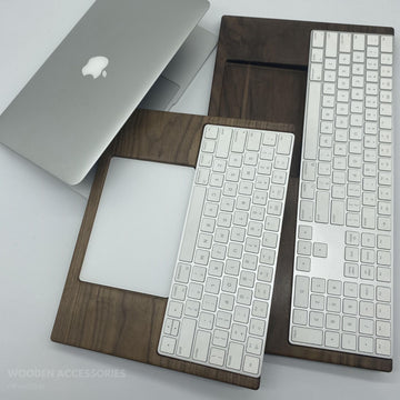 Apple Magic keyboard wooden stand, apple magic keyboard wood tray holder, keyboard stand for desk, keyboard tray for Apple wireless keyboard (5)