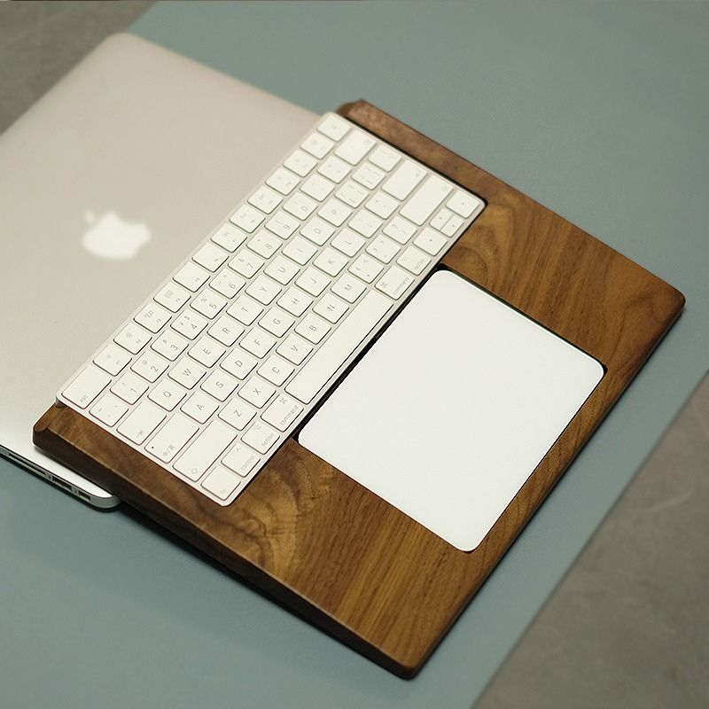 Apple Magic keyboard wooden stand, apple magic keyboard wood tray holder, keyboard stand for desk, keyboard tray for Apple wireless keyboard (5)