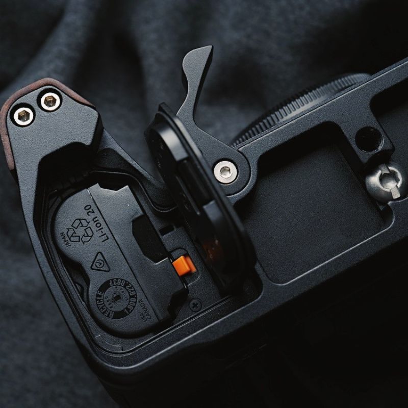 Fuji XH2s Camera Wooden Handle Hand Grip Aluminum Alloy Base X-H2s X-H2 Universal