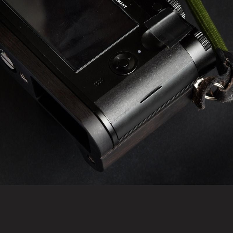 Leica Q Q2 Q-P Hand Grip Black Sandalwood Handle Handgrip Leica handmade Real Wood Dark Black Sandalwood