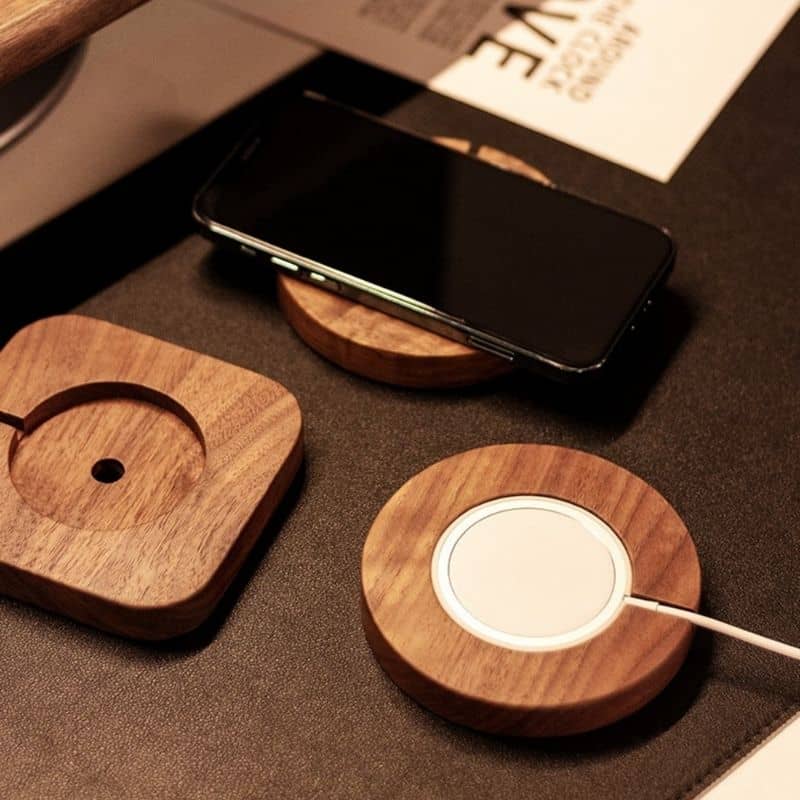 MagSafe charging station, magsafe docking station, 2 in 1 magsafe dock watch iPhone 13 and Apple Watch, magsafe stand wood, charging pad