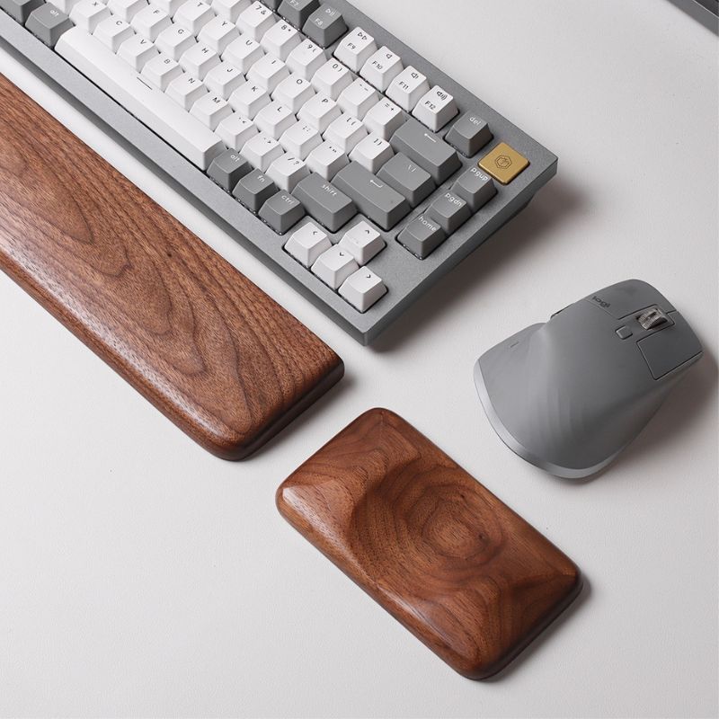 Mechanical keyboard wrist rest support cushion real walnut wood mouse pad wrist rest 