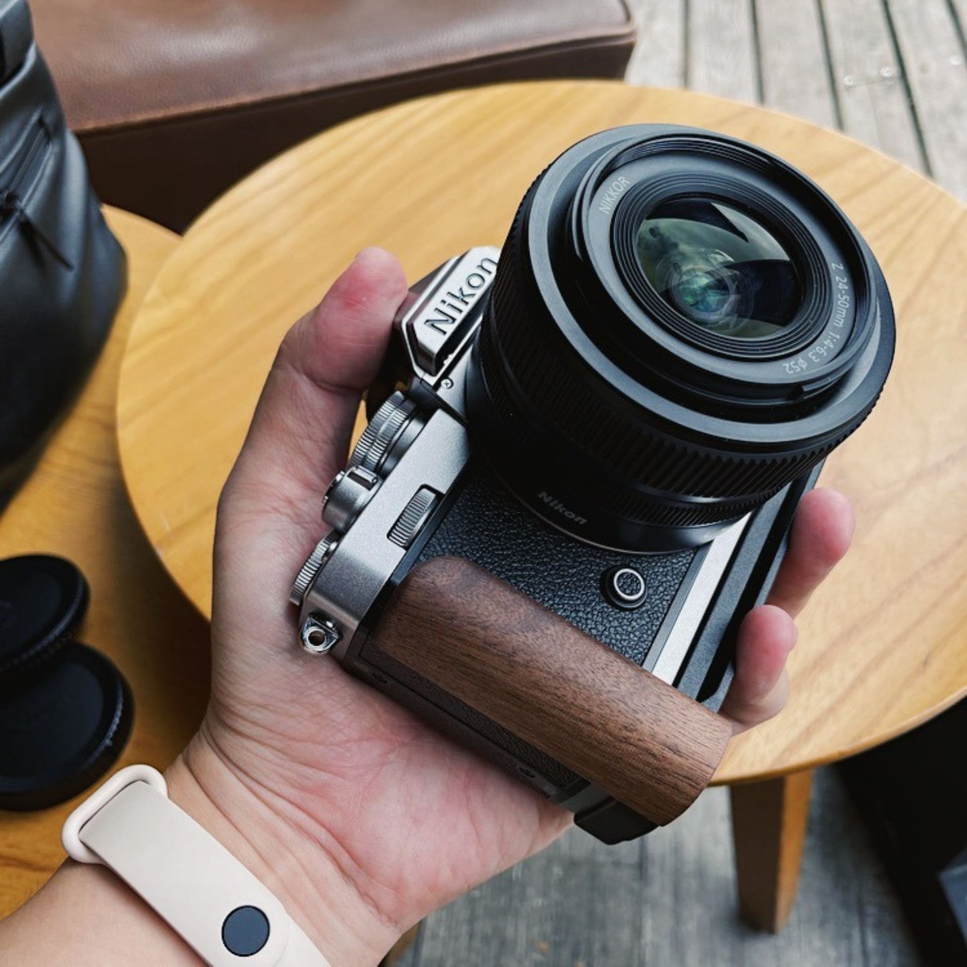 Nikon Zfc camera wooden handle hand grip wooden ZFC handgrip aluminum alloy base zfc handle arca swiss tripod mount