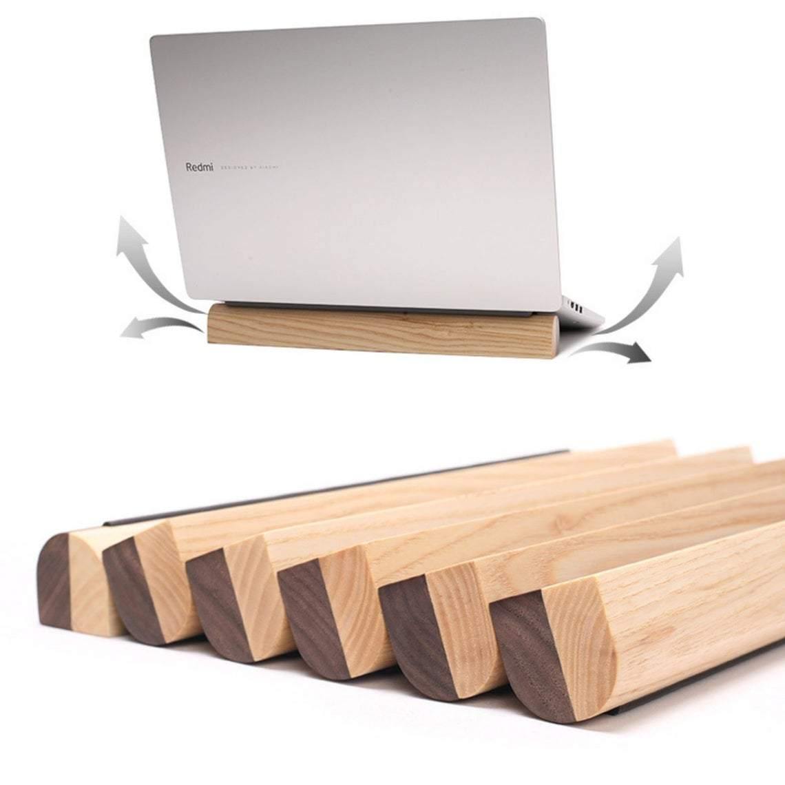 Portable laptop stand wood for table, wooden lap stand, slim laptop holder, wooden laptop stand, wooden macbook stand, laptop stand, Geek gift