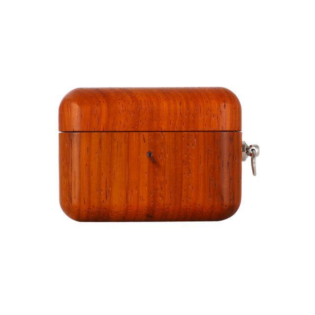 Rosewood Apple AirPods Pro Case with Keychain 🌳 Natural Wood. ♻️ Eco-friendly. ✈️ Free Worldwide Shipping. 🎁 Perfect Gift.