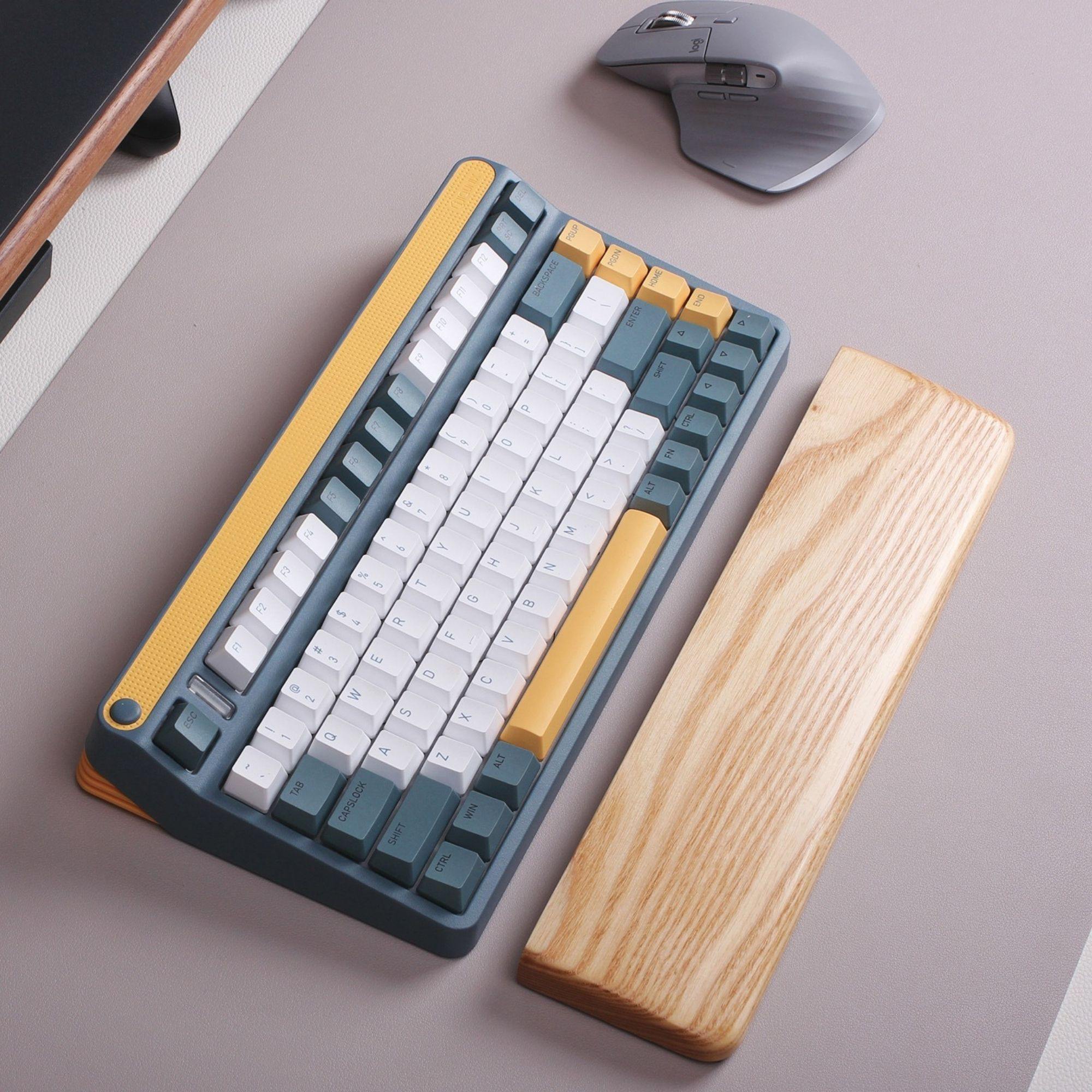 wooden keyboard wrist rests are crafted from White Ash wood