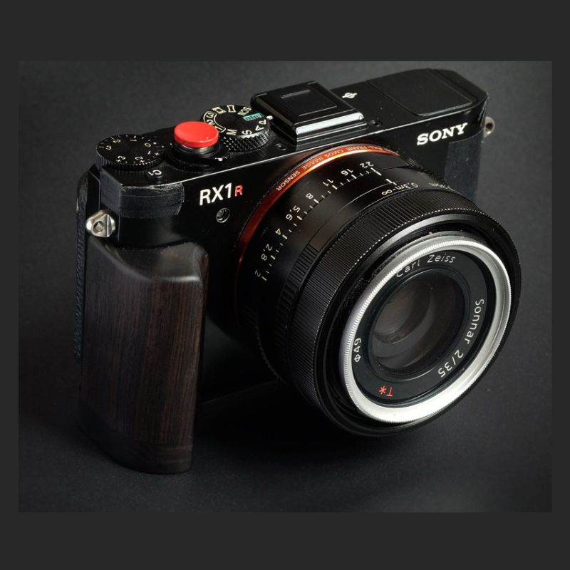 Sony RX1R2 handle wooden handgrip dark ebony wood handmade hand grip for camera Sony RX1RII