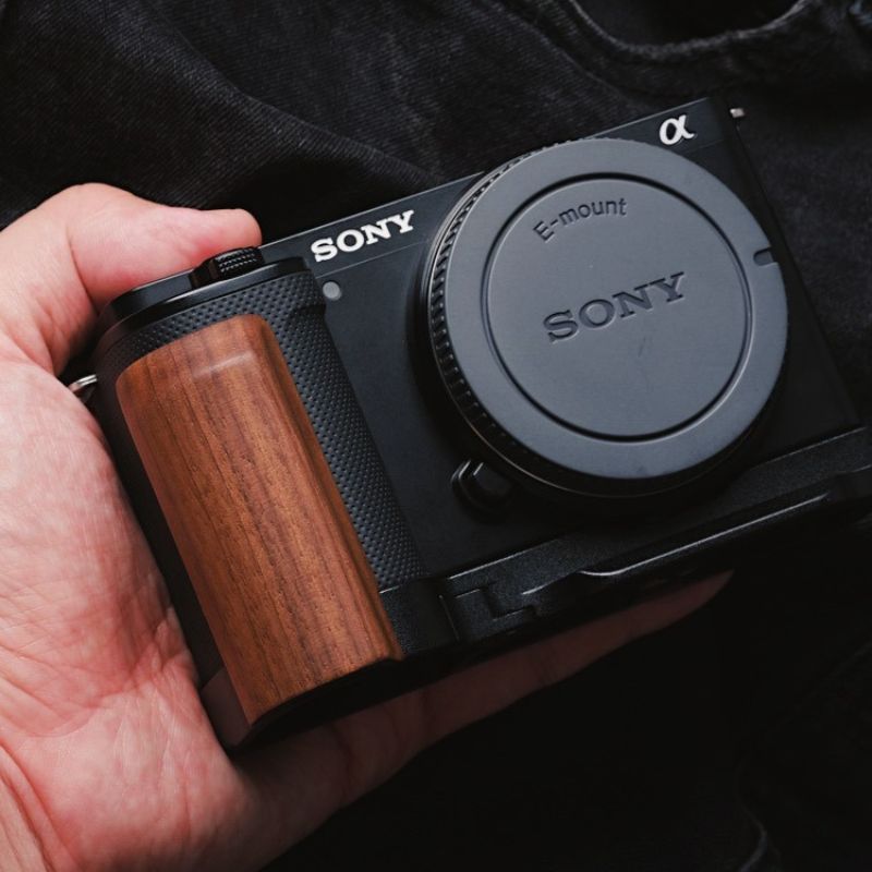 Sony ZV-E10 camera wooden handle hand grip aluminum alloy base zve10 handgrip ZVE10