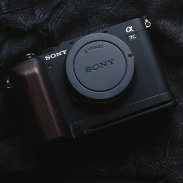 Wooden Sony A7C Camera Hand Grip Brown Walnut Dark Ebony Red Rosewood