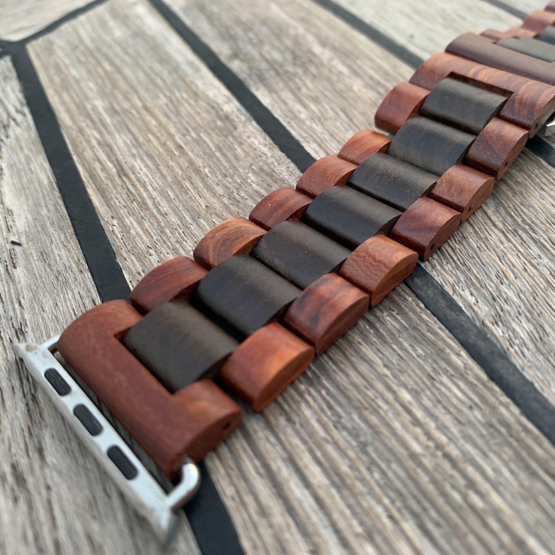 Rose Ebony Wooden Band for Apple Watch 🌳 Natural Wood. ♻️ Eco-friendly. ✈️ Free Worldwide Shipping. 🎁 Perfect Gift.