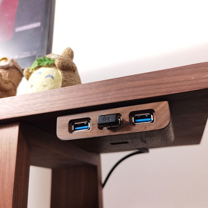 Underdesk charging USB Data hub for monitor stand elevated desk setup for 4xUSB