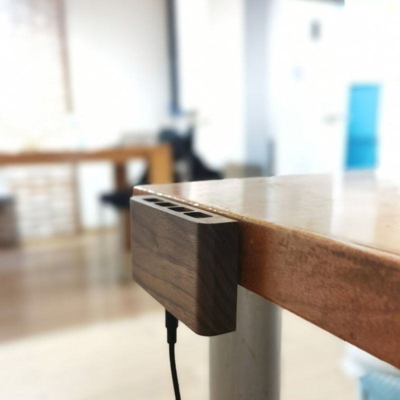 Under desk charging USB Data hub for monitor stand elevated desk setup for 4xUSB