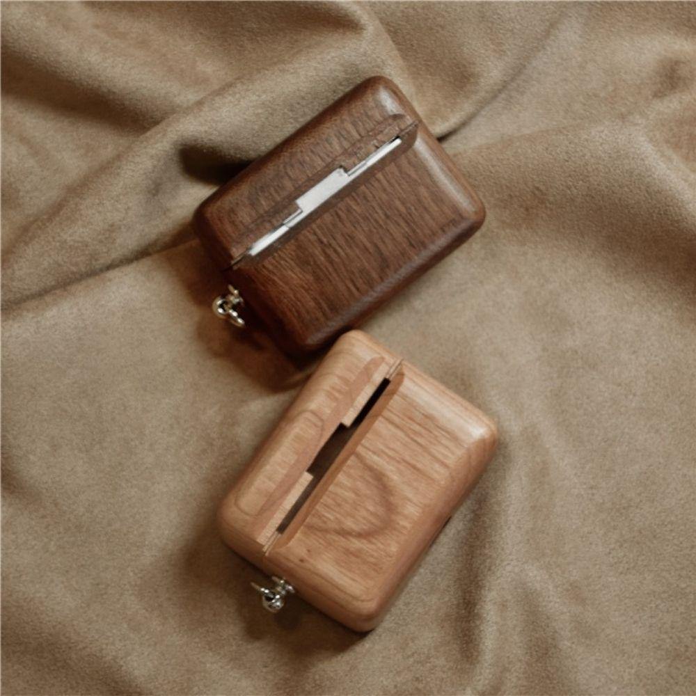 wooden AirPods Pro Case with Keychain