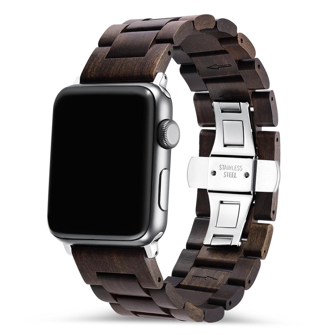Ebony Apple Watch Wooden Band 🌳 Natural Wood. ♻️ Eco-friendly. ✈️ Free Worldwide Shipping. 🎁 Perfect Gift.