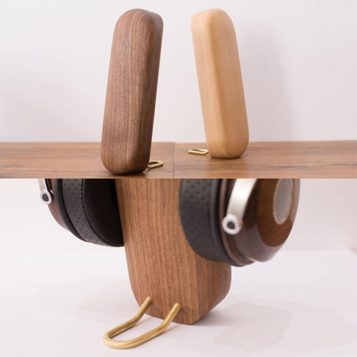 Wooden headphone stand, desk headphone holder, headphone holder wood, headset stand wood, headphone stand wood, headphone hanger, music gift