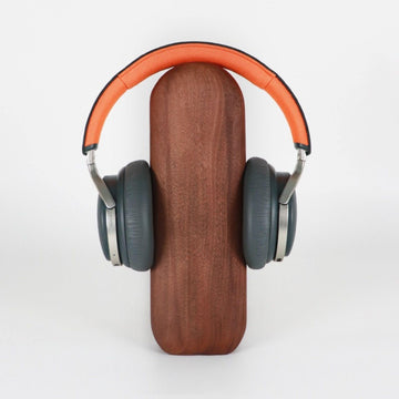 Wooden headphone stand, desk headphone holder, headphone holder wood, headset stand wood, headphone stand wood, headphone hanger, music gift