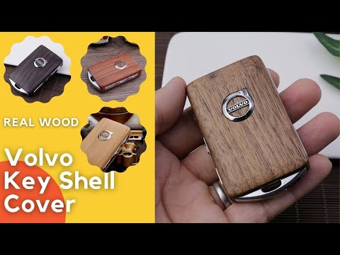 Volvo Car Key Wooden Case Cover Fob