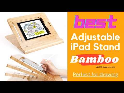 Adjustable iPad Stand bamboo wood iPad Air iPad Pro iPad 1 2 3 4 5 6 generations yellow light wood drawing board ipad air writing drawing board
