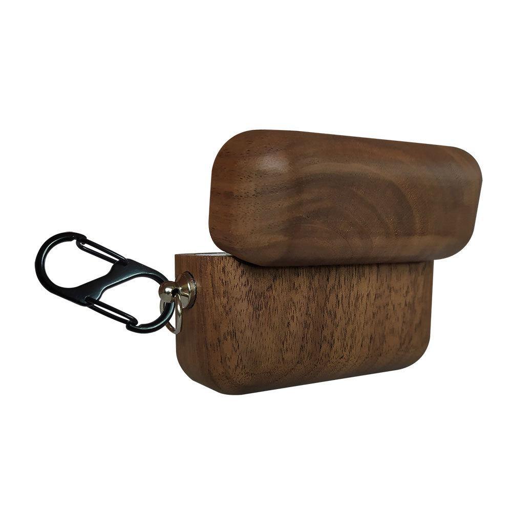Walnut AirPods Pro Case with Keychain 🌳 Natural Wood. ♻️ Eco-friendly. ✈️ Free Worldwide Shipping. 🎁 Perfect Gift.