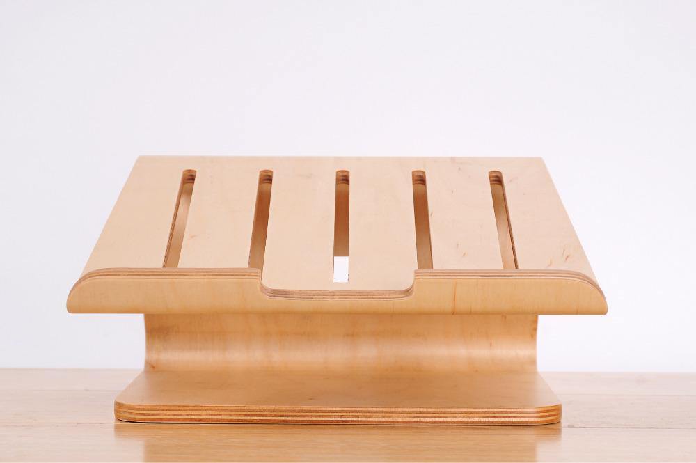 Birch Wood Laptop Stand for Desk 🌳 Natural Wood. ♻️ Eco-friendly. ✈️ Free Worldwide Shipping. 🎁 Perfect Gift.