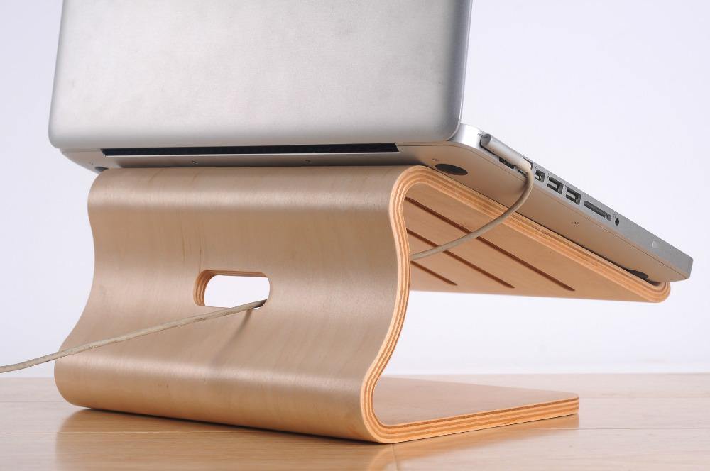 Birch Wood Laptop Stand for Desk 🌳 Natural Wood. ♻️ Eco-friendly. ✈️ Free Worldwide Shipping. 🎁 Perfect Gift.