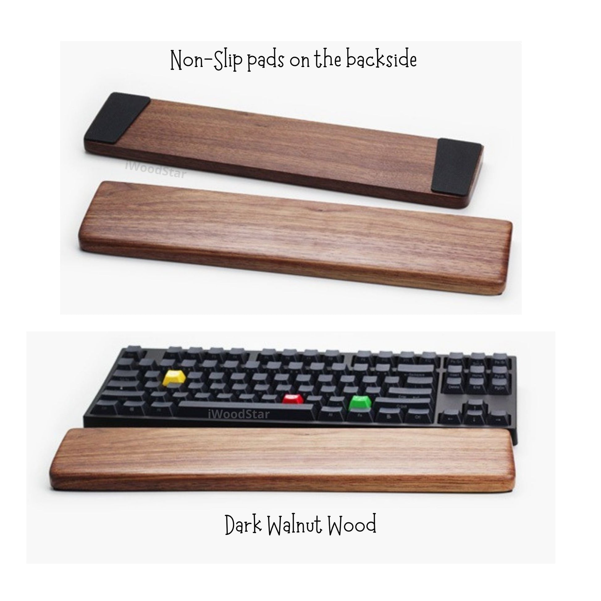 Mechanical keyboard wrist rest support cushion real walnut wood mouse pad wrist rest 